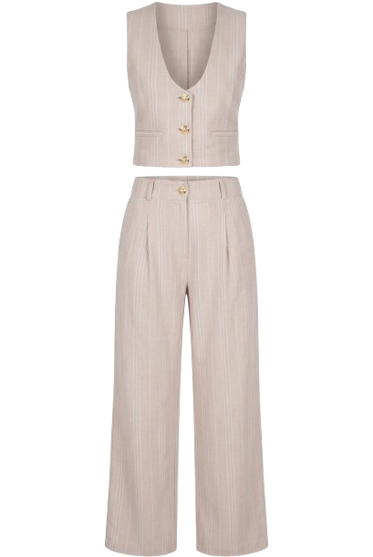The Alcott Pinstripe Vest & Trouser Set